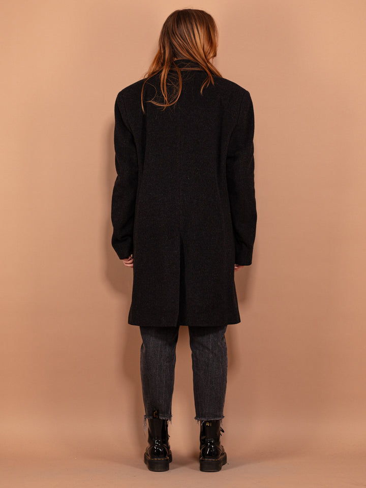 Vintage 00's Women Wool Blend Coat in Gray - NorthernGrip