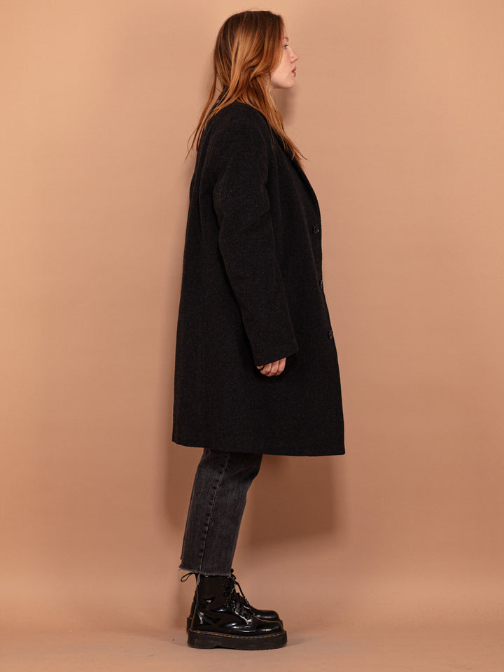 Vintage 00's Women Wool Blend Coat in Gray - NorthernGrip