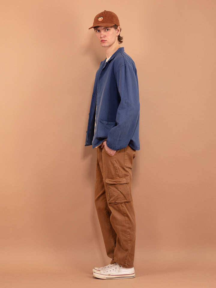 Vintage 60's Bleu-de-travail Sun Faded Work Jacket - NorthernGrip