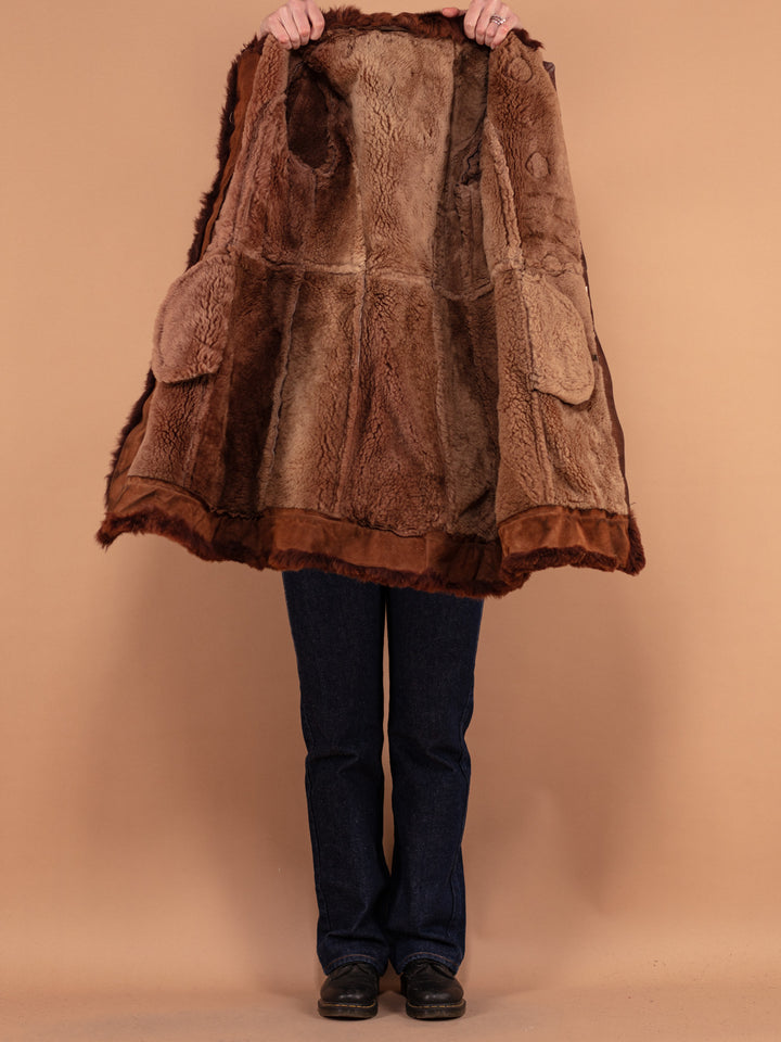Vintage 70's Women Penny Lane Sheepskin Coat in Brown - NorthernGrip