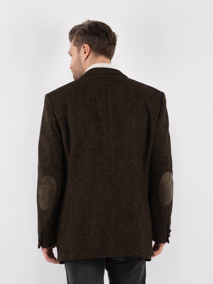 Vintage 70's Men Harris Tweed Jacket in Brown - NorthernGrip