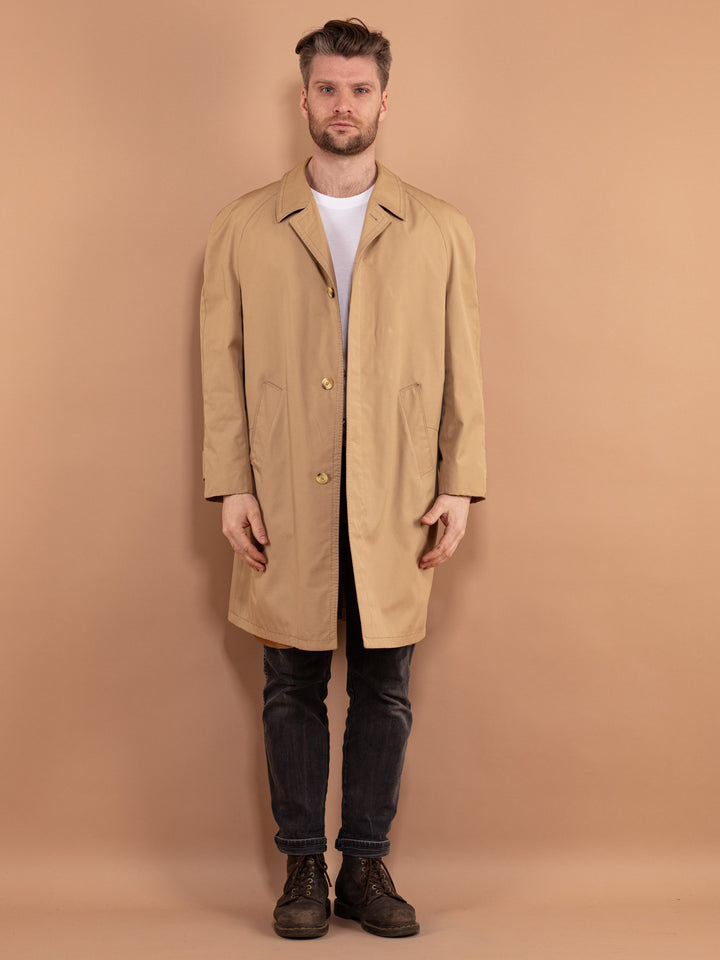 Vintage 70's Men Mac Coat in Beige - NorthernGrip