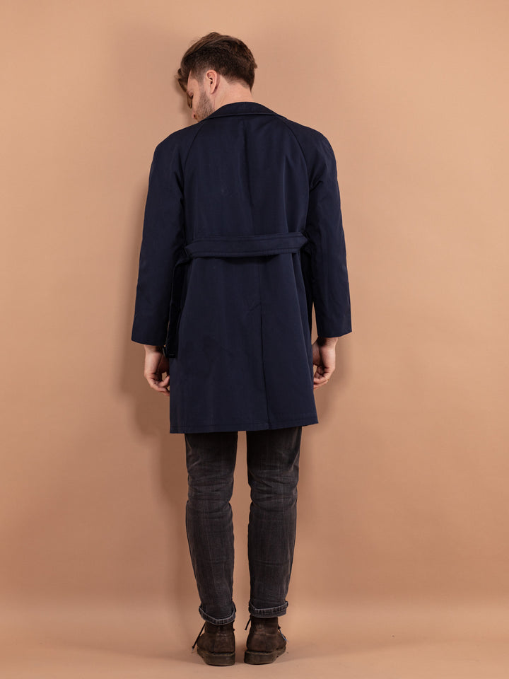 Vintage 70's Men Mac Coat in Blue - NorthernGrip