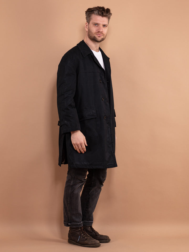Vintage 70's Men Mac Coat in Blue - NorthernGrip
