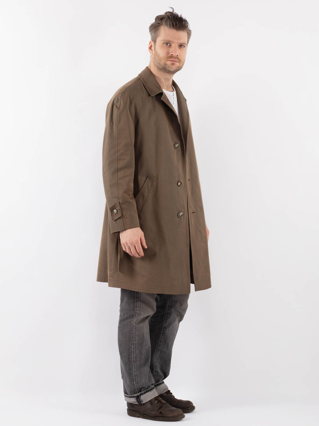 Vintage 70's Men Mac in BrownZ1089