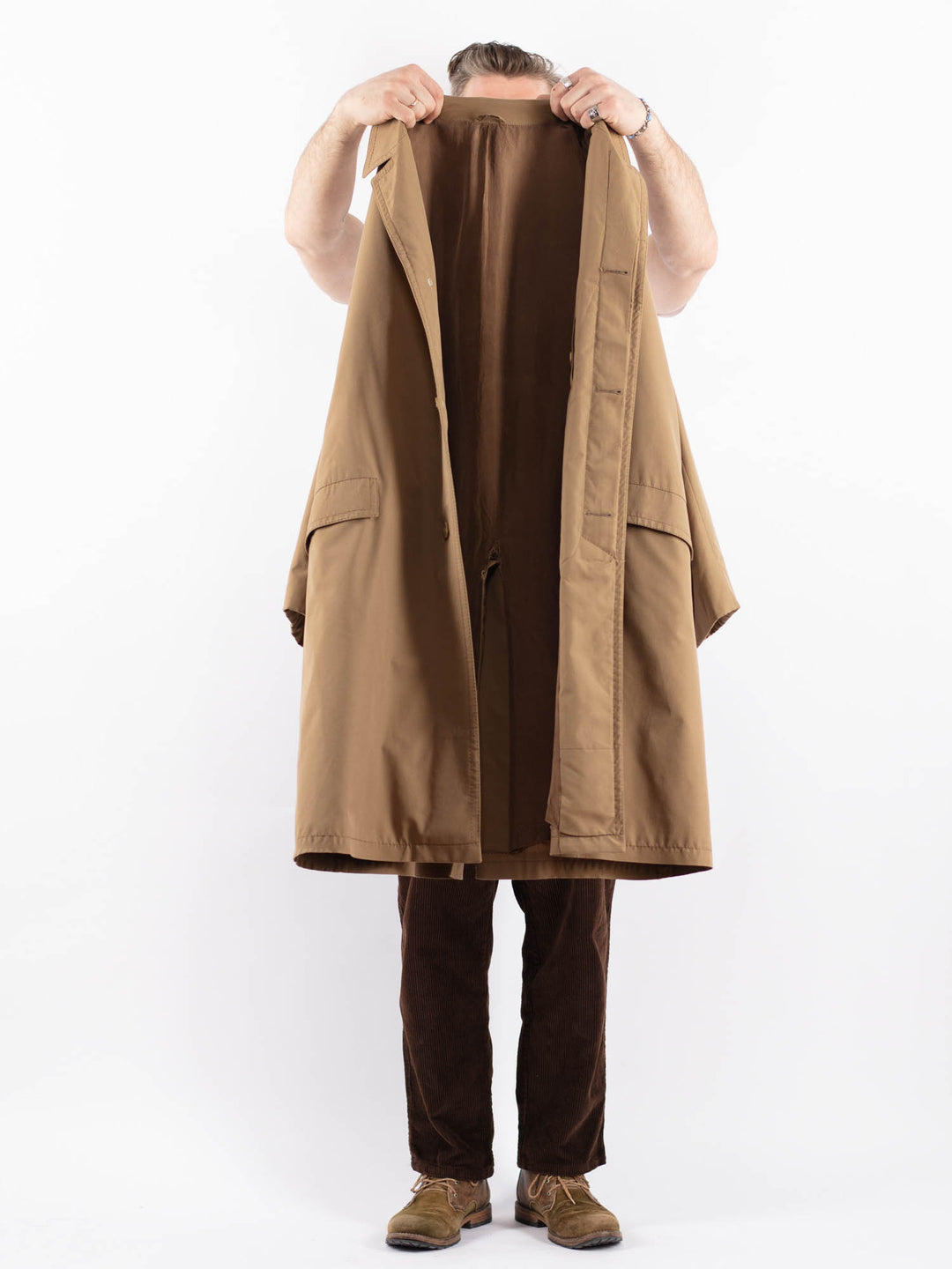 Vintage 70's Men Mac Coat in BeigeZ1661