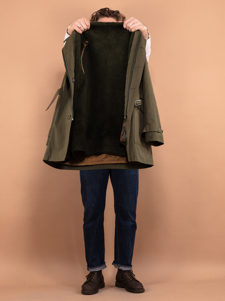Vintage 70's Men Military Style Parka Coat in Green - NorthernGrip