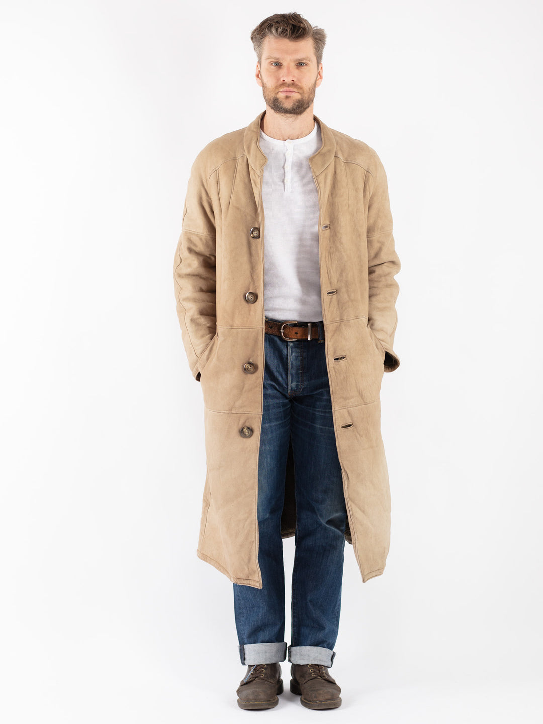 Vintage 70's Men Sheepskin Coat in