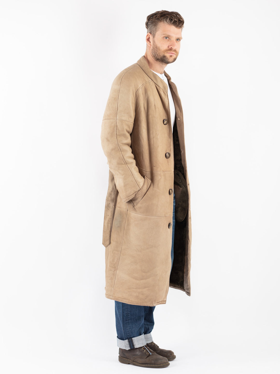Vintage 70's Men Sheepskin Coat in