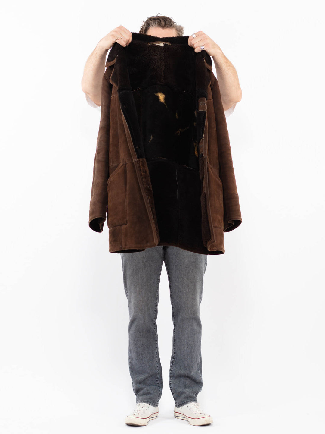 Vintage 70's Men Sheepskin in BrownZ1930
