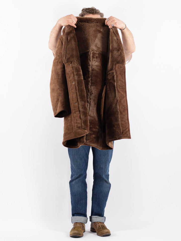 Vintage 70's Men Sheepskin Coat in BeigeZ1522