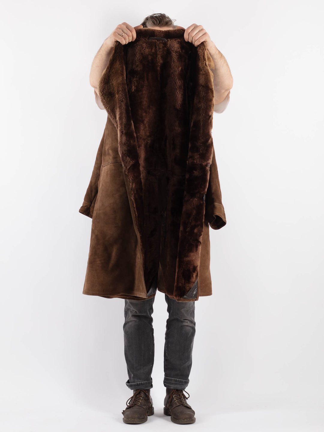 Vintage 70's Men Sheepskin in BrownZ587