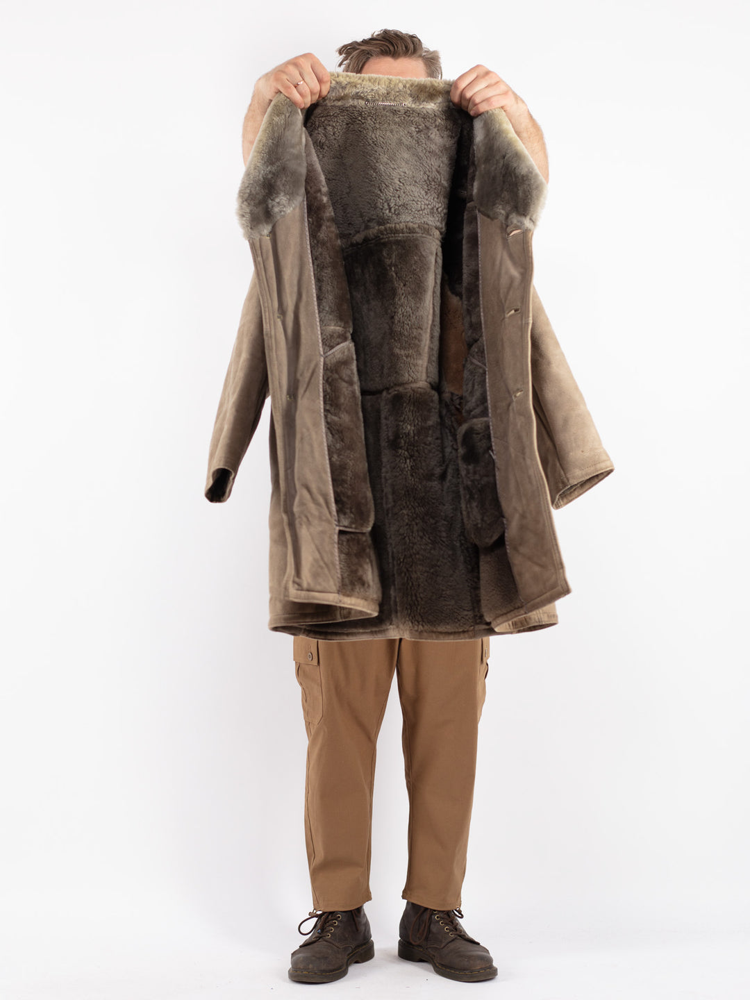 Vintage 70's Men Sheepskin Coat in