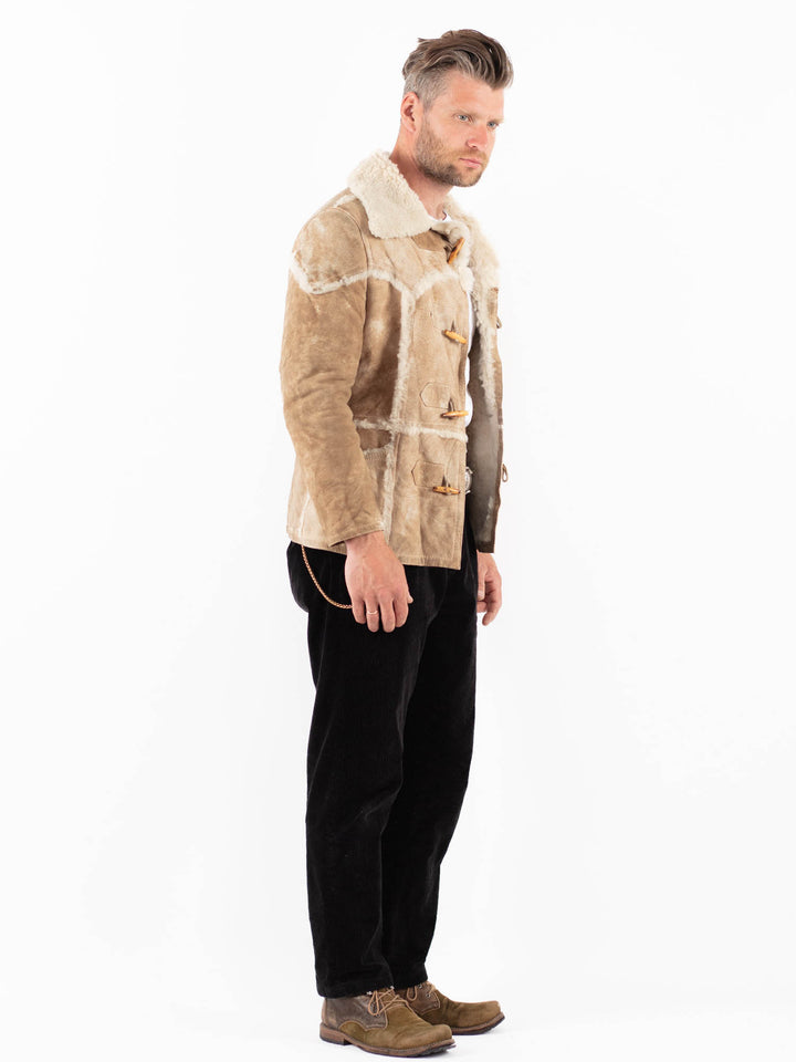 Vintage 70's Men Sheepskin Jacket in BeigeZ1831