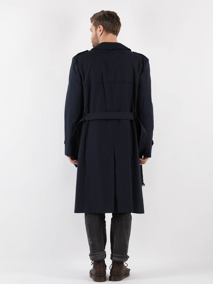 Vintage 70's Men Trench Coat in Blue