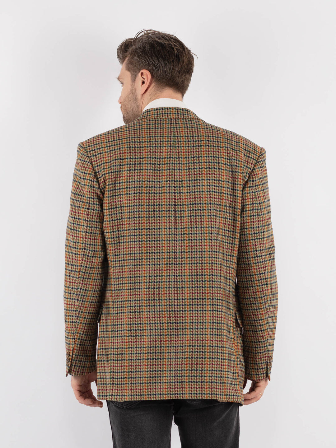 Vintage 70's Men Wool Blazer Jacket in Multi - NorthernGrip