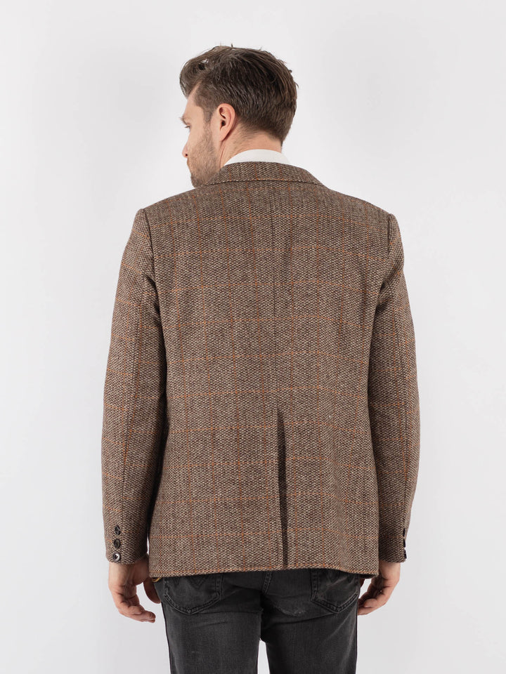 Vintage 70's Men Wool Blazer Jacket in Beige - NorthernGrip
