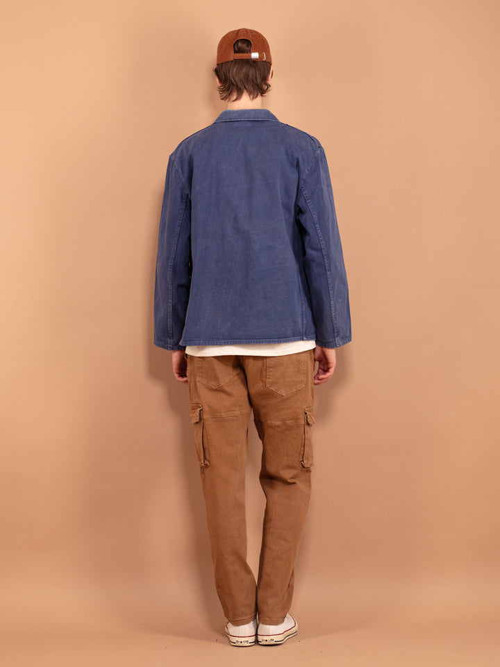 Vintage 70's Bleu-de-travail Sun Faded Work Jacket - NorthernGrip