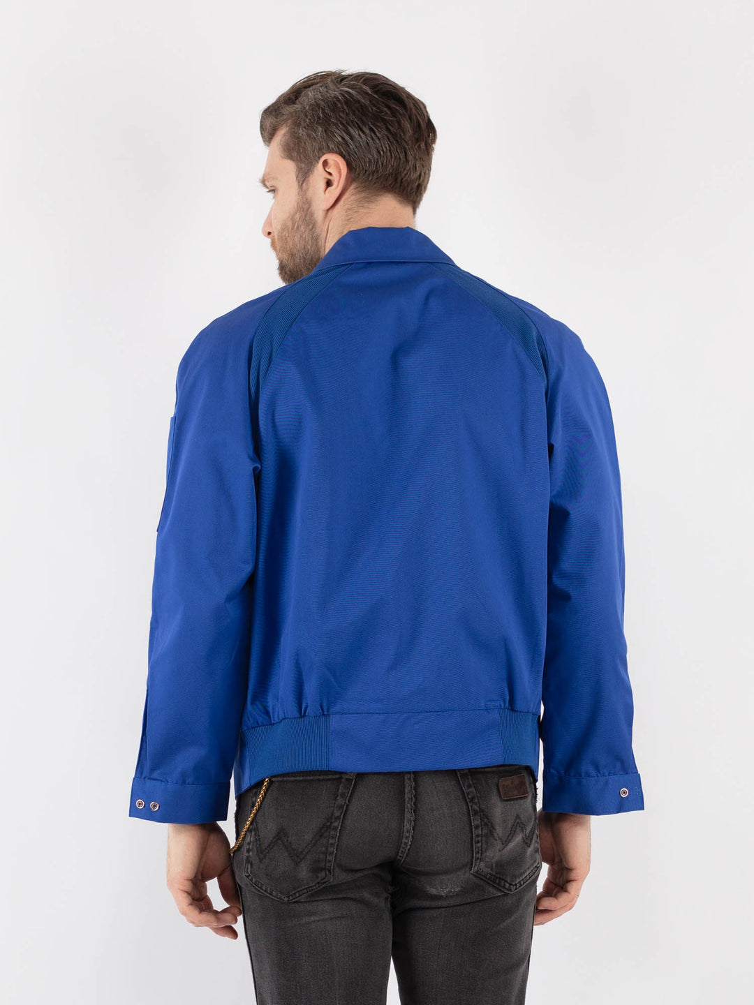 Vintage 70's Men Work Jacket in Blue