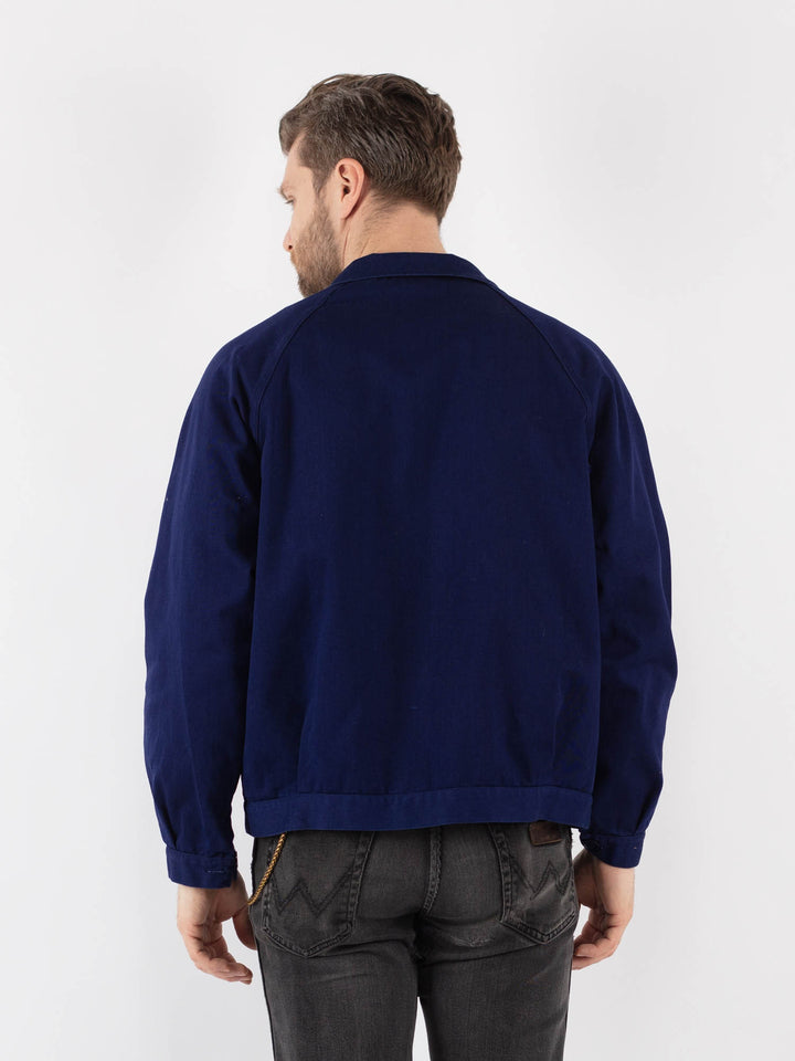 Vintage 70's Men Work Jacket in Blue