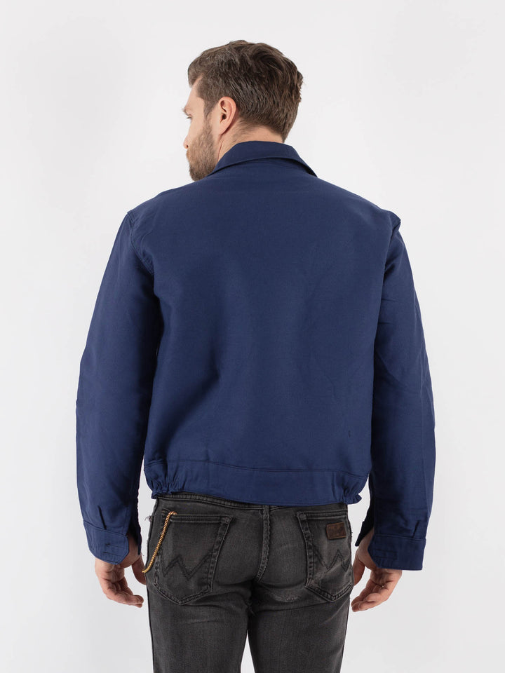 Vintage 70's Men Work Jacket in Blue