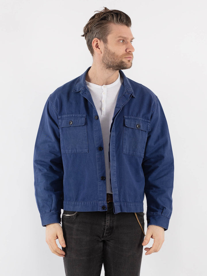 Vintage 70's Men Work Jacket in Blue Z875