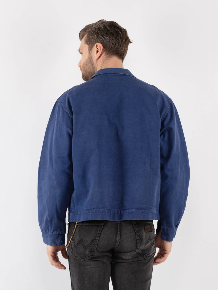 Vintage 70's Men Work Jacket in Blue