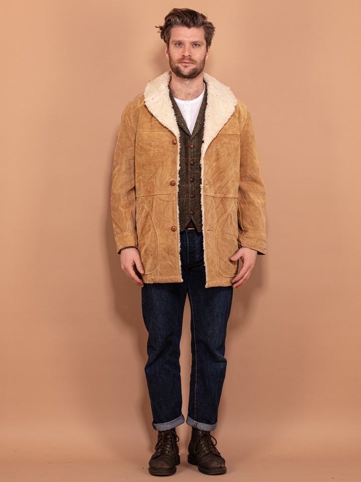 Vintage 70's Sears Fieldmaster Suede Coat in Beige - NorthernGrip