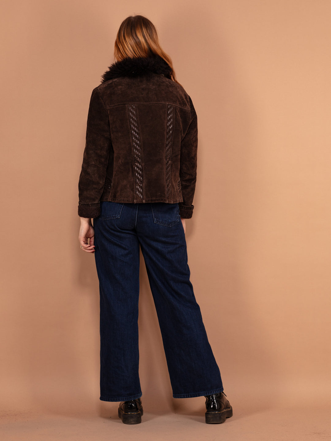 Vintage 70's Women Penny Lane Suede Jacket in Brown - NorthernGrip