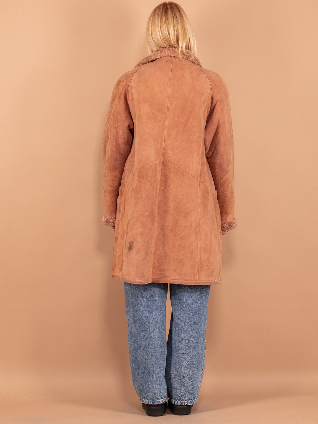 Vintage Women Sheepskin Coat in Brown - NorthernGrip