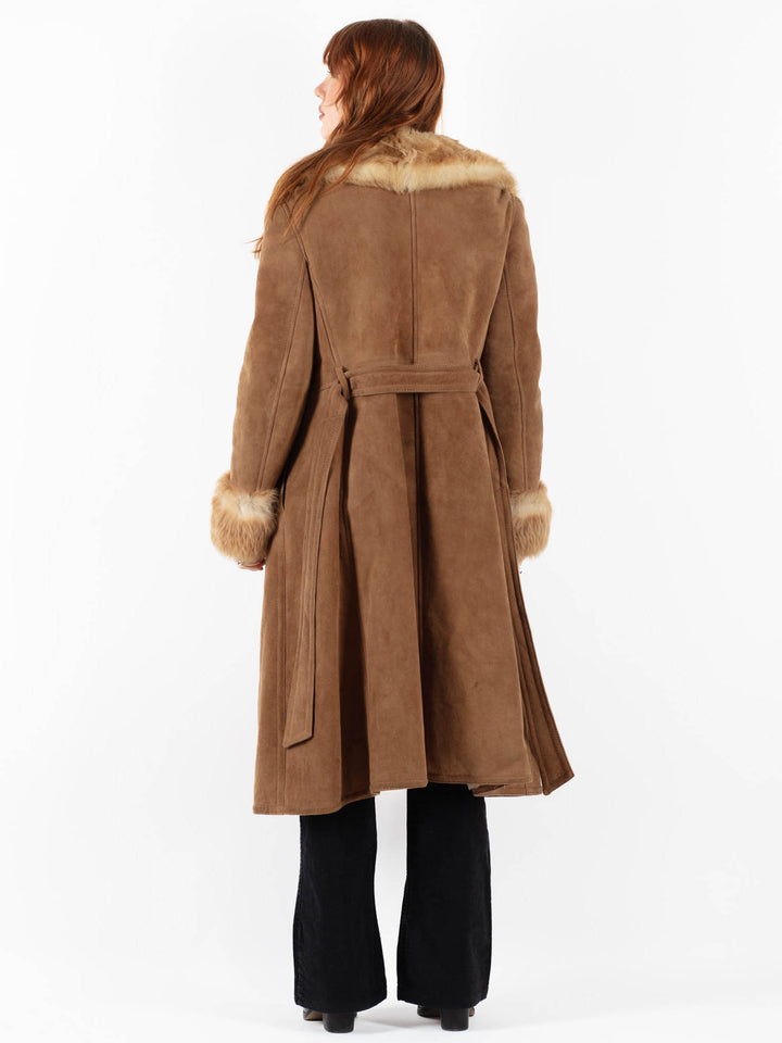 Vintage 70's Women Sheepskin Coat in BeigeV9747