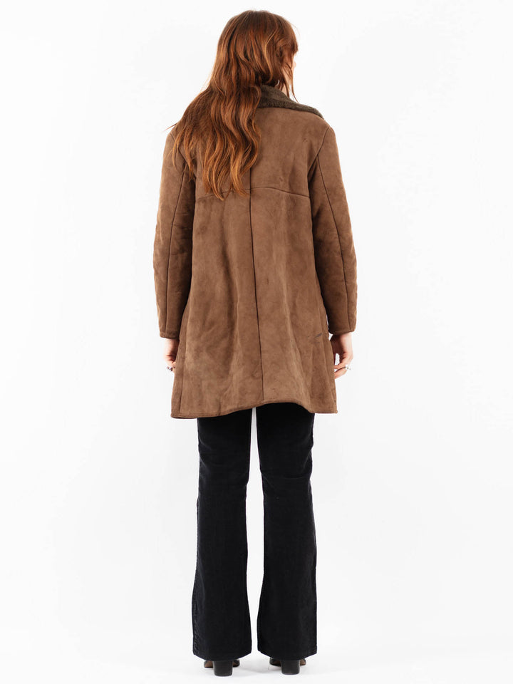 Vintage 70's Women Sheepskin Coat in BrownV9755
