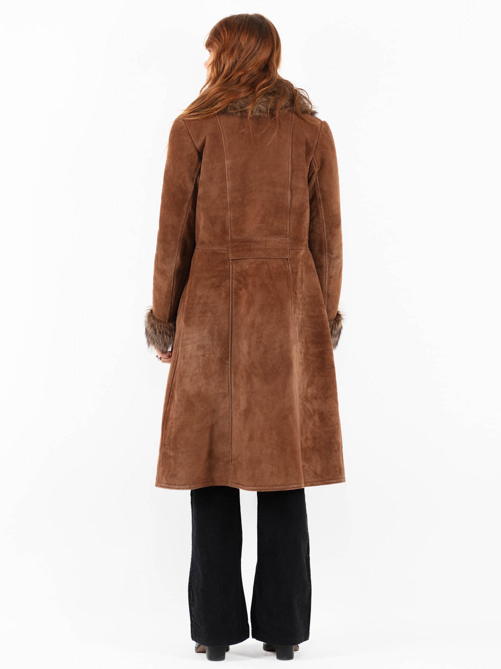 Vintage 70's Women Sheepskin Coat in BrownV9758