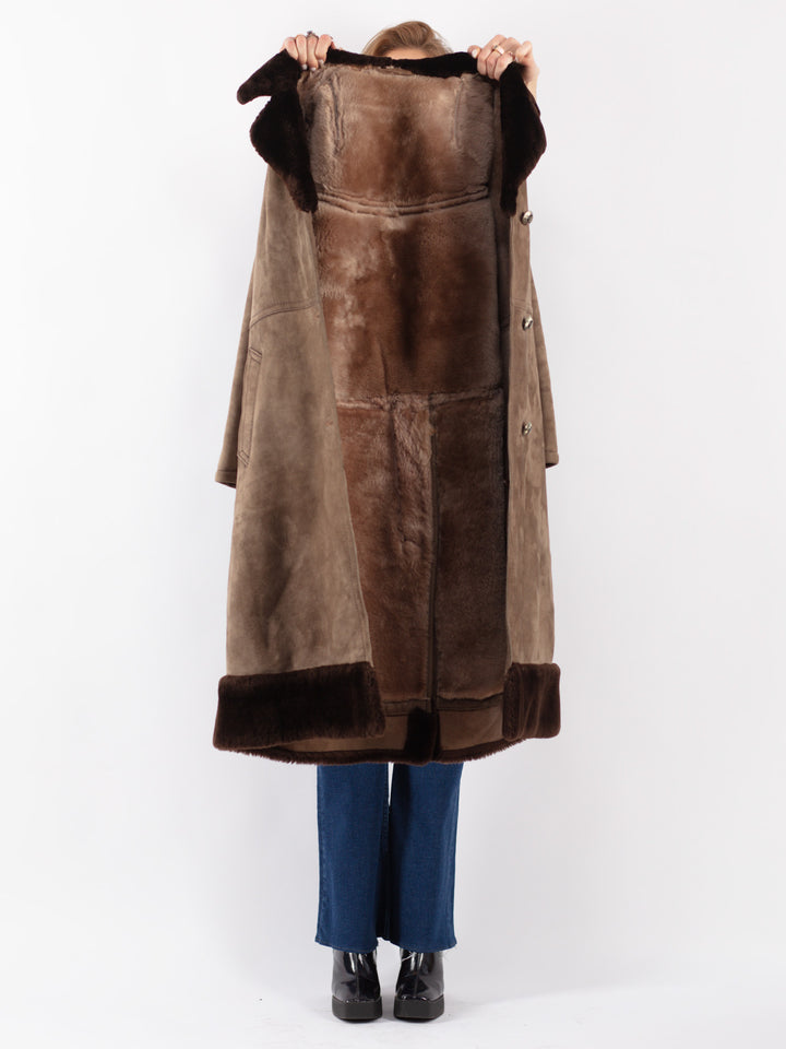 Vintage 70's Women Sheepskin Coat in