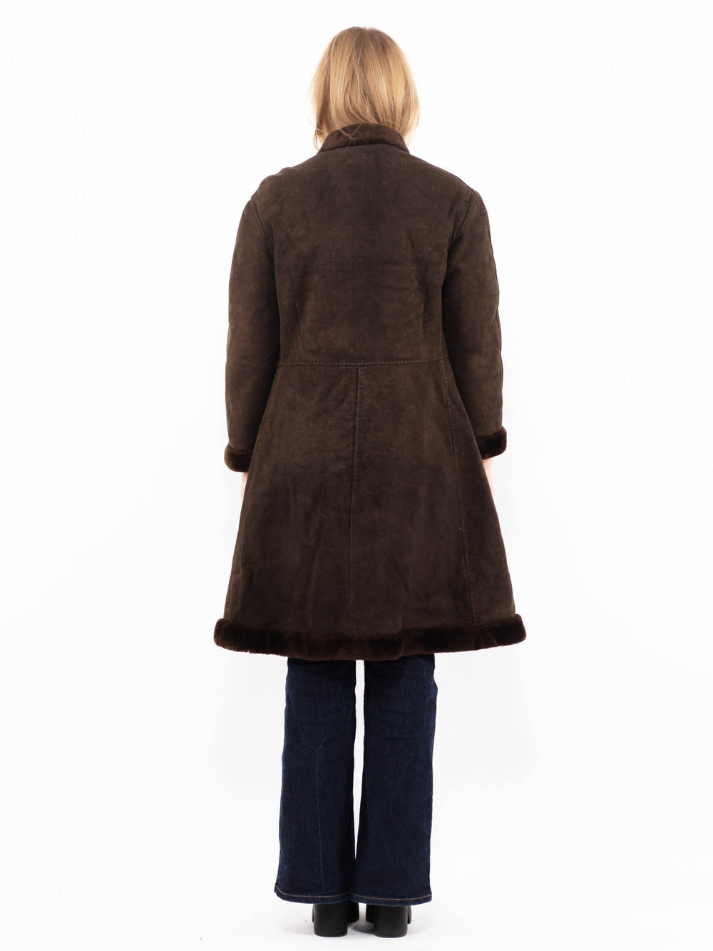 Vintage 70's Women Sheepskin Coat in BrownA1111