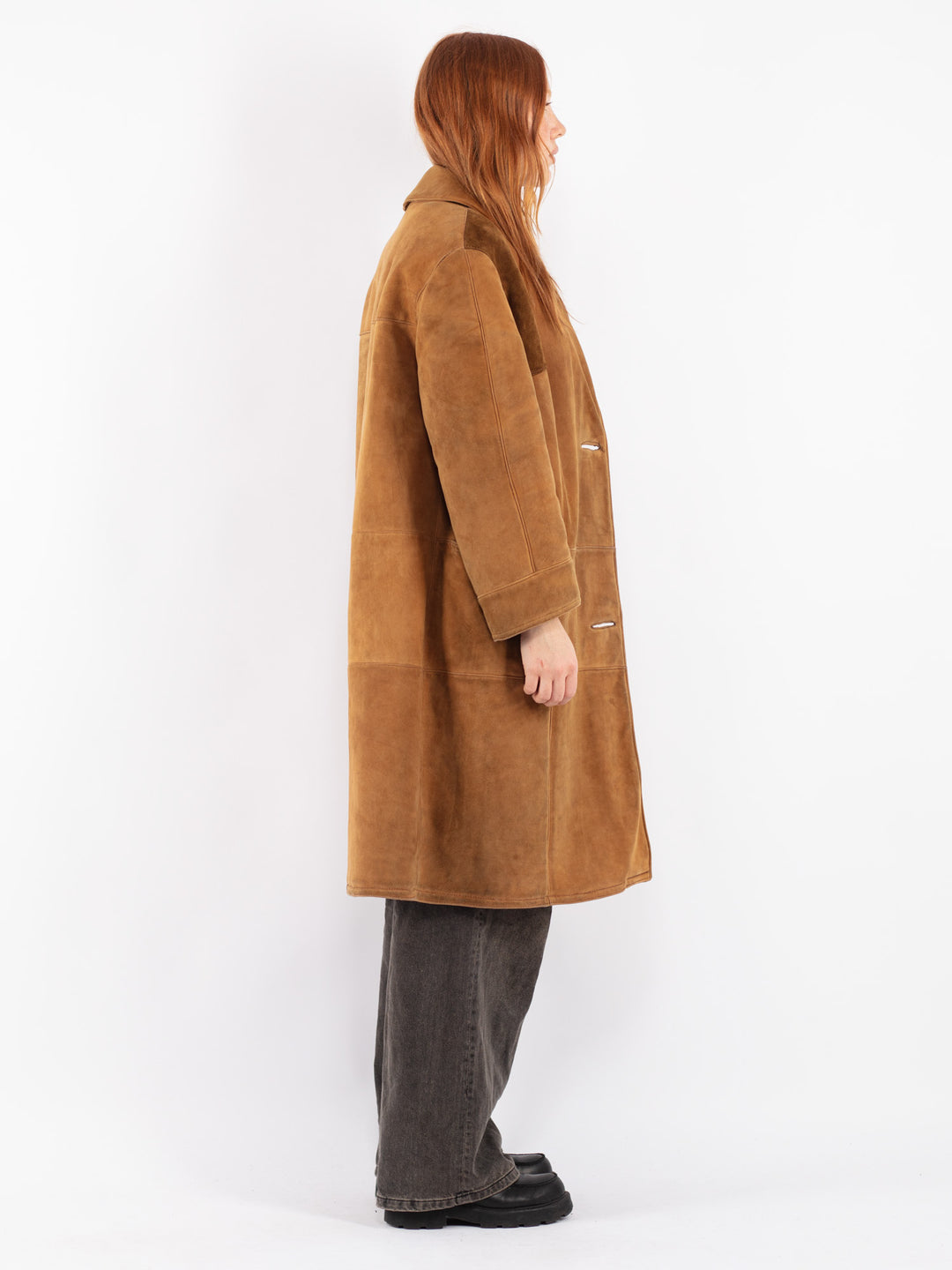Vintage 70's Women Sheepskin Coat in Brown