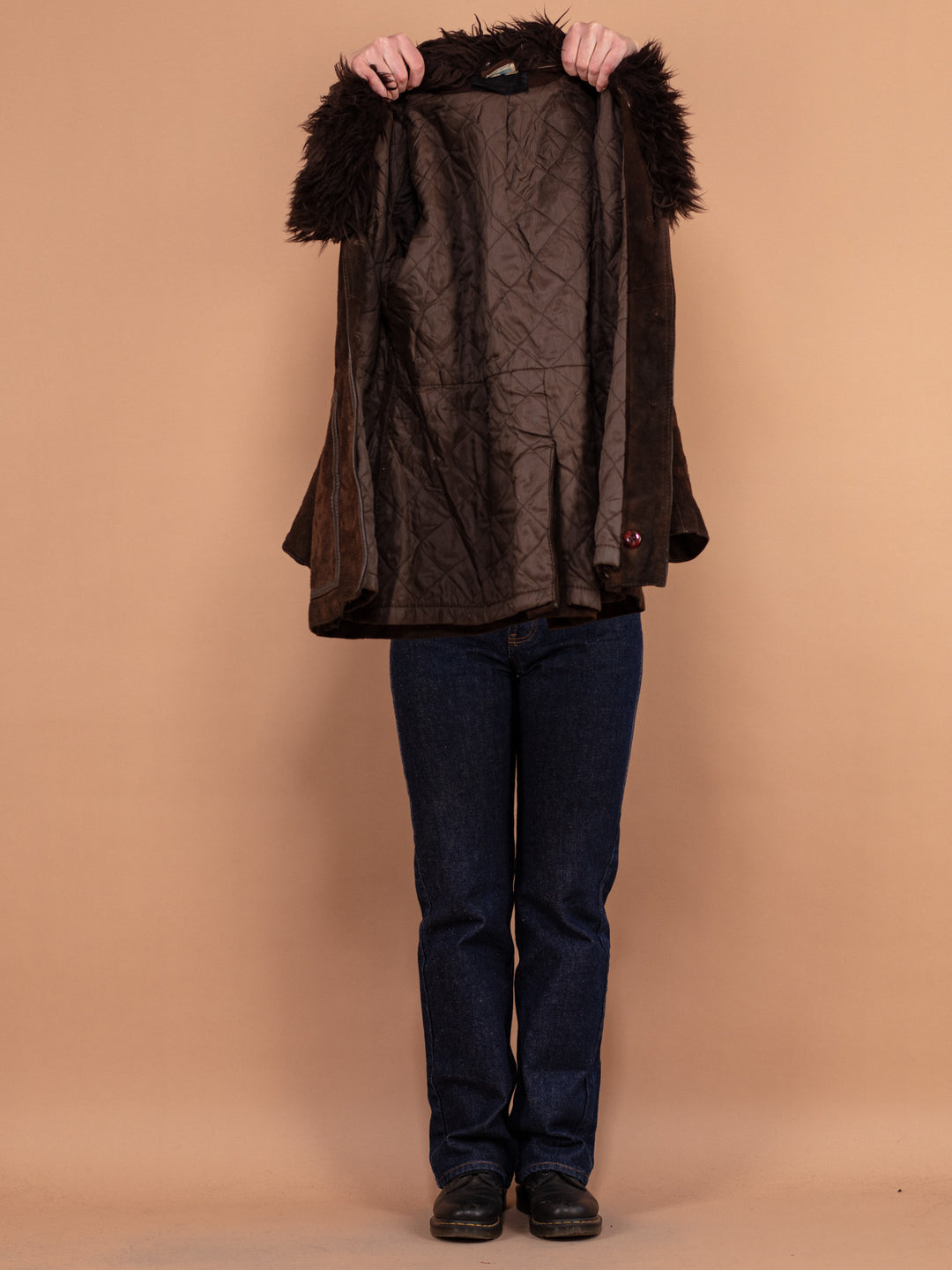 Vintage 70's Women Suede Penny Lane Jacket in Brown - NorthernGrip