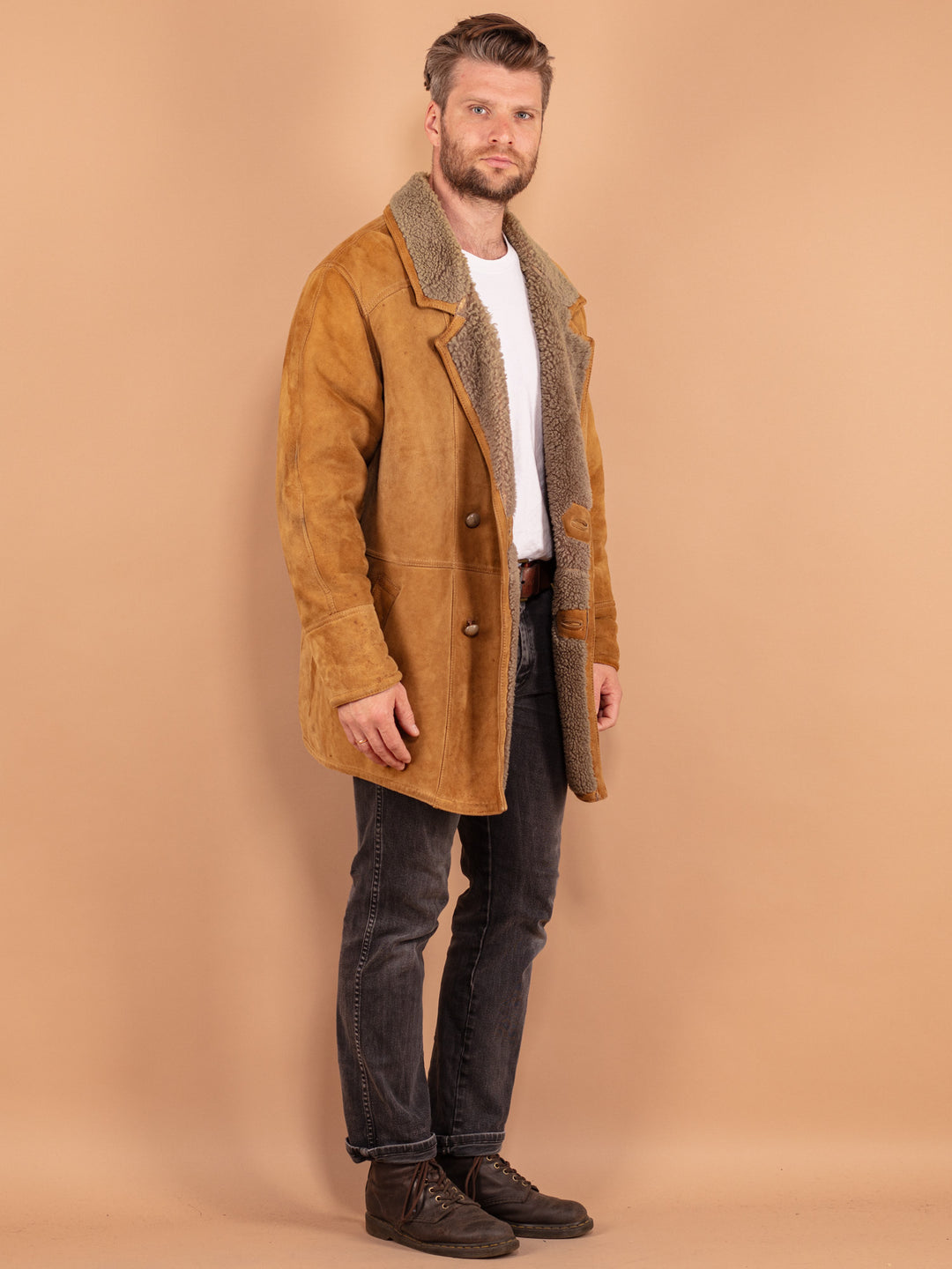 Vintage 80's Men Sheepskin in Brown - NorthernGrip