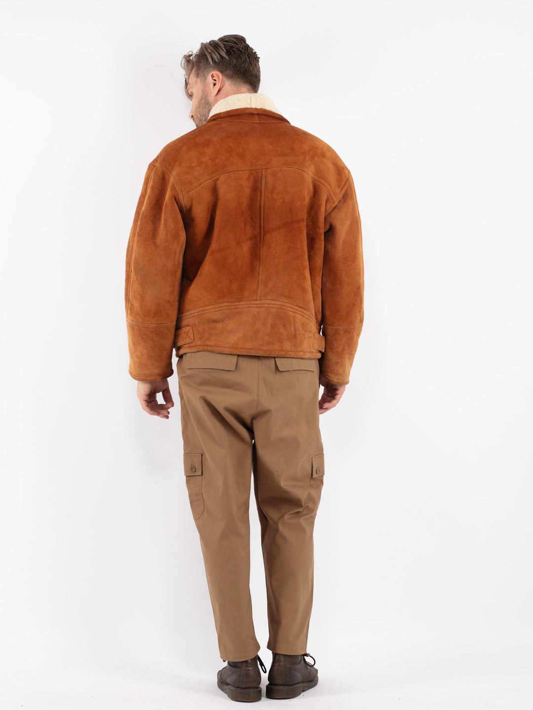Vintage Women Shearling Jacket in Brown