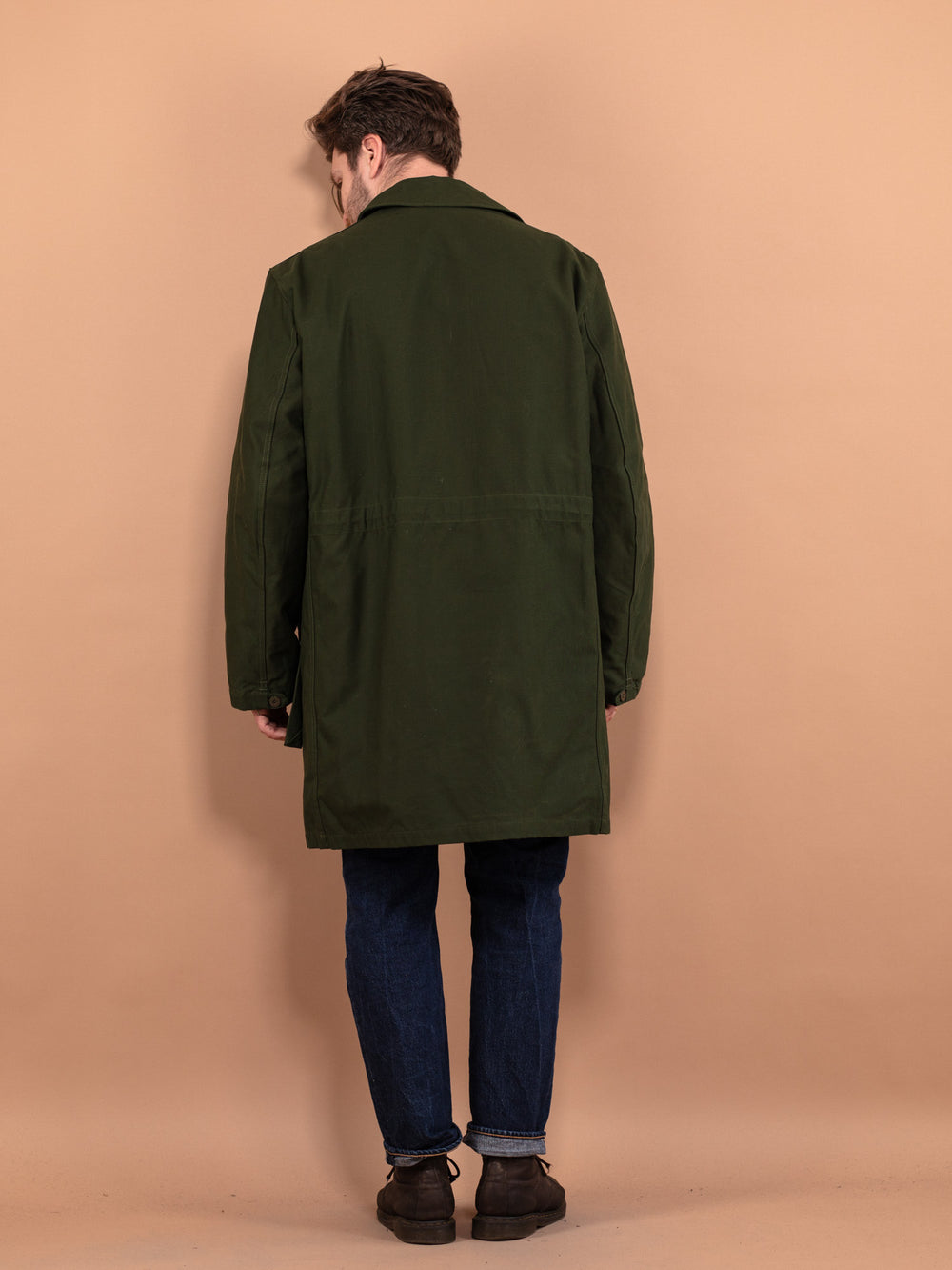 Vintage 80's Men Swedish Military Parka Coat in Green - NorthernGrip