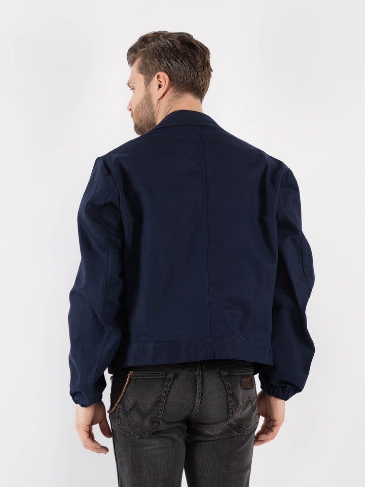 Vintage 80's Men Work Jacket in Blue