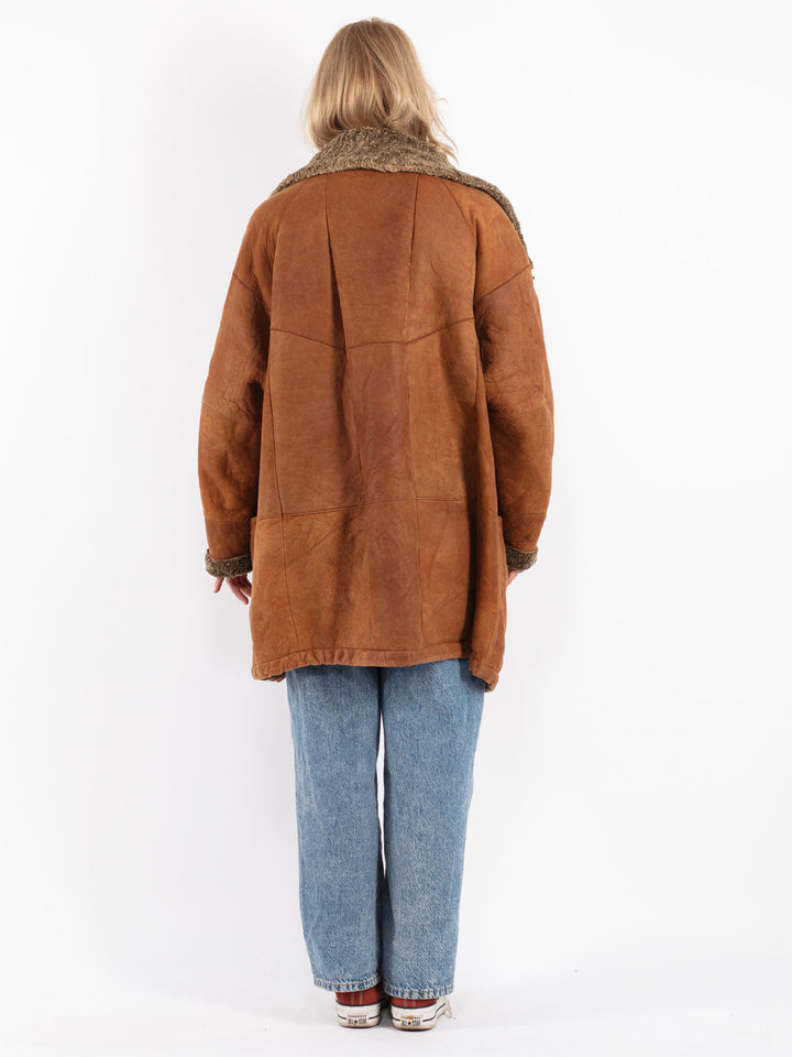 Vintage 80's Women Sheepskin in Brown