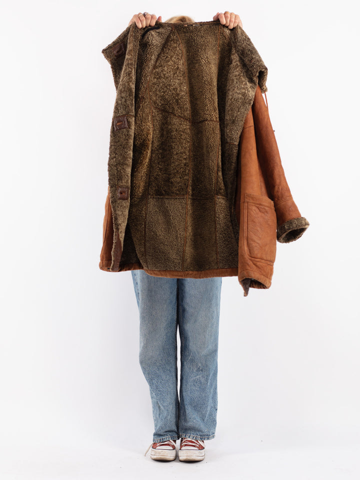Vintage 80's Women Sheepskin in Brown