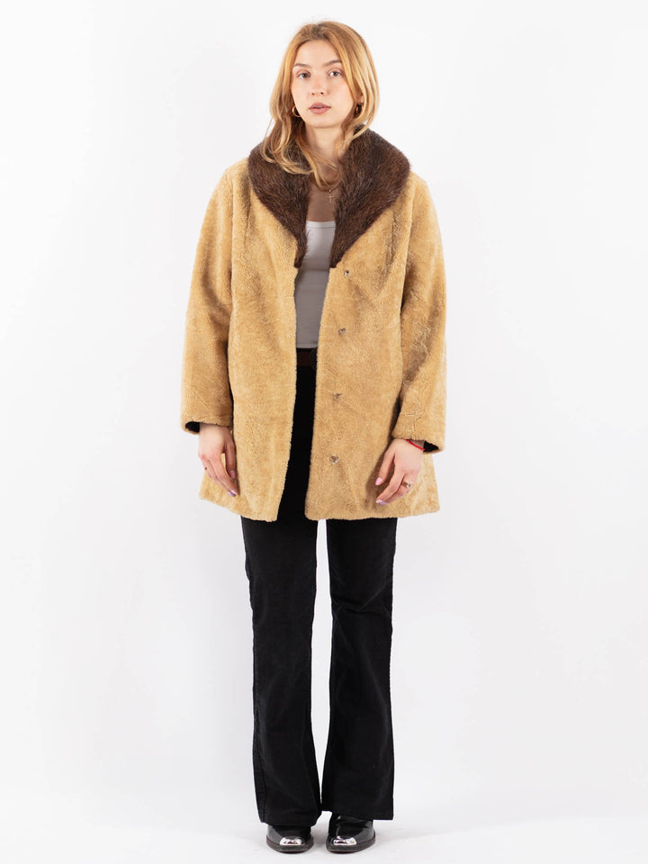 Vintage 80's Women Sheepskin in BeigeV9699