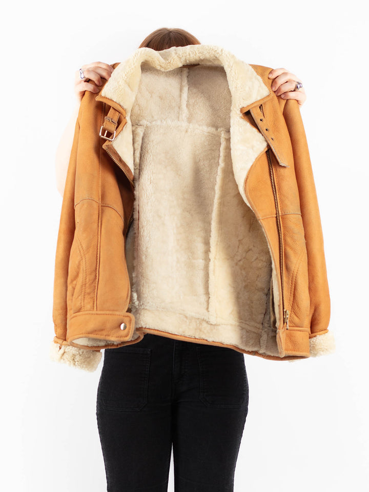 Vintage 80's Women Sheepskin in BrownV9770