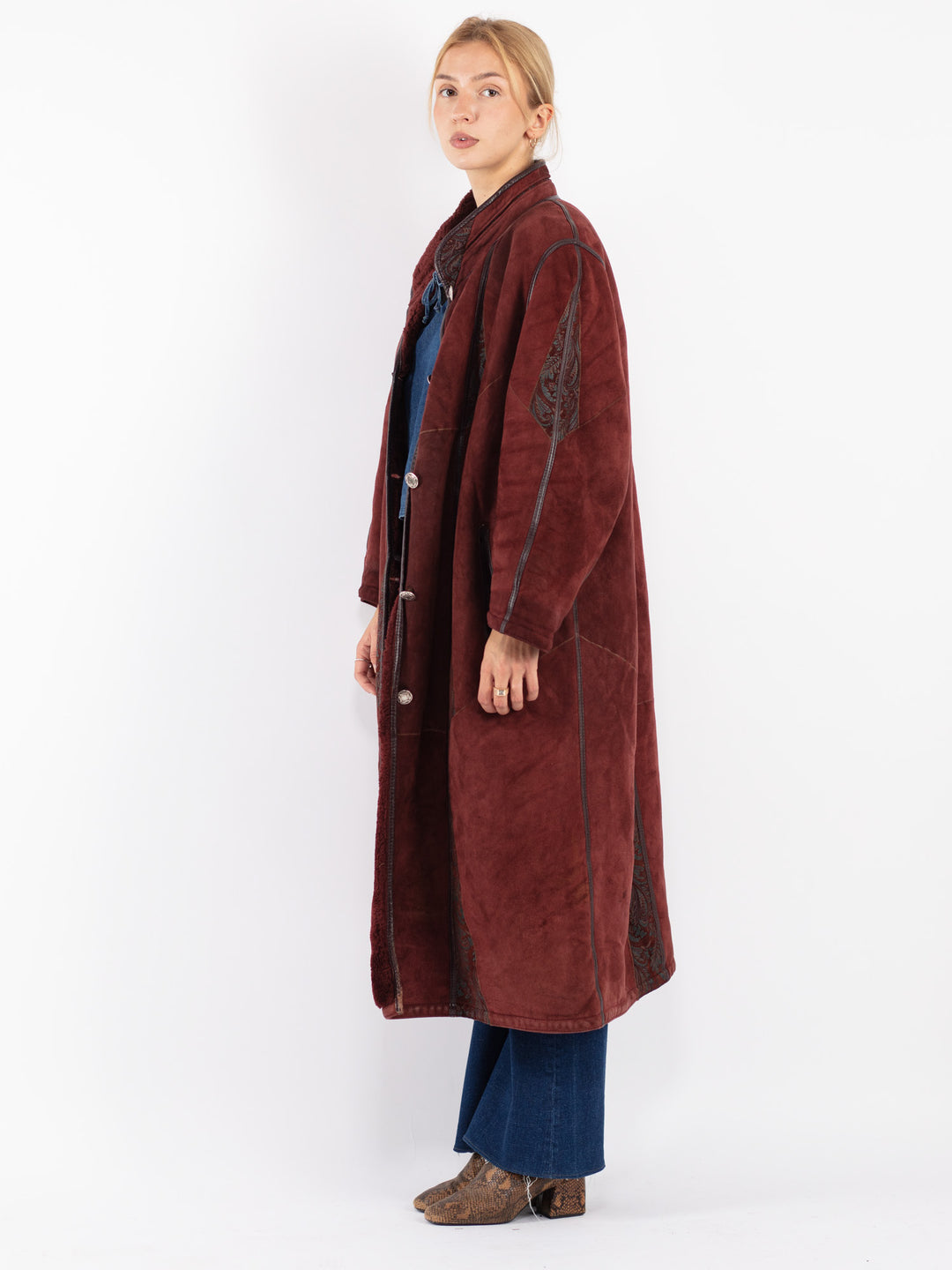 Vintage 80's Women Coat in Red