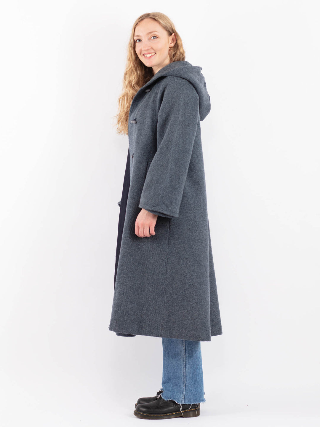 Vintage 80's Women Trench Coat in BlueV9435