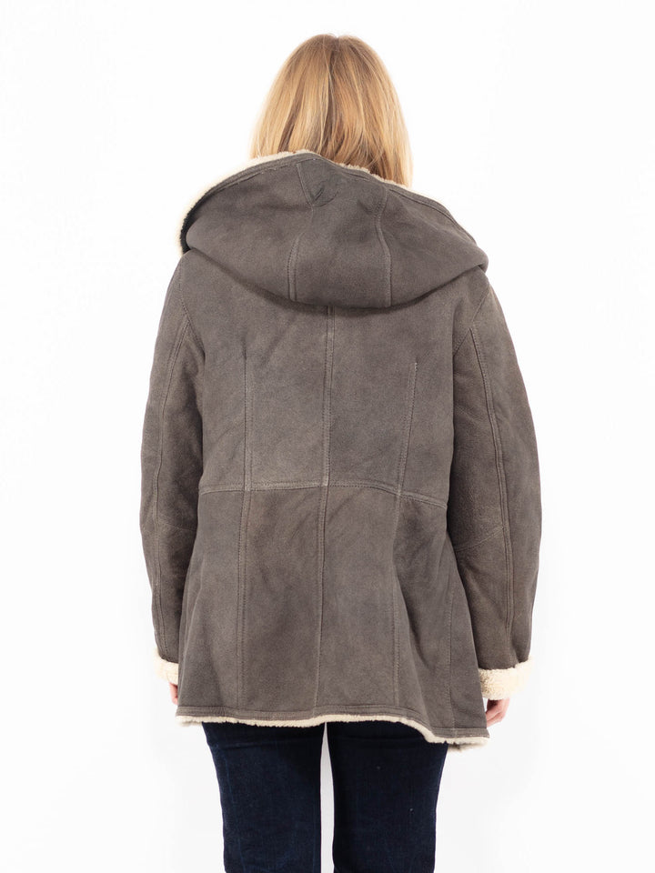 Vintage 90's Women Sheepskin in GrayA1129