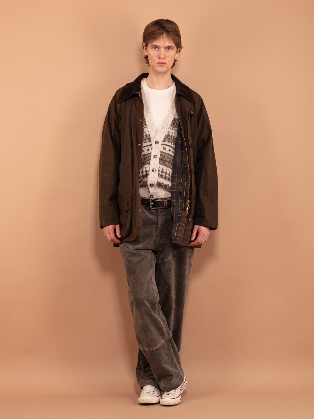 Vintage 90's Men Babour Beaufort Wax Jacket - NorthernGrip