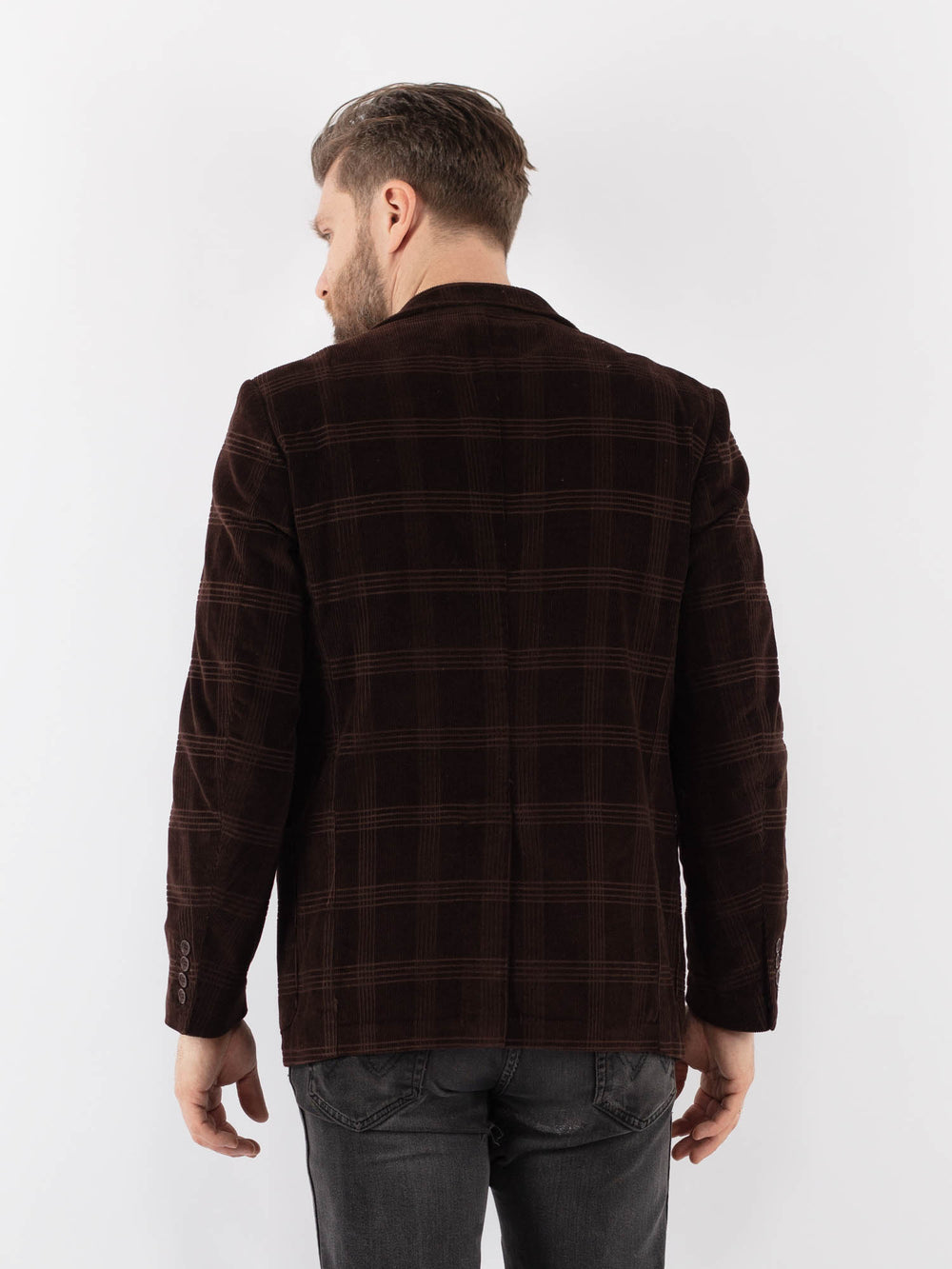 Vintage 90's Men Corduroy Blazer Jacket in BrownZ988